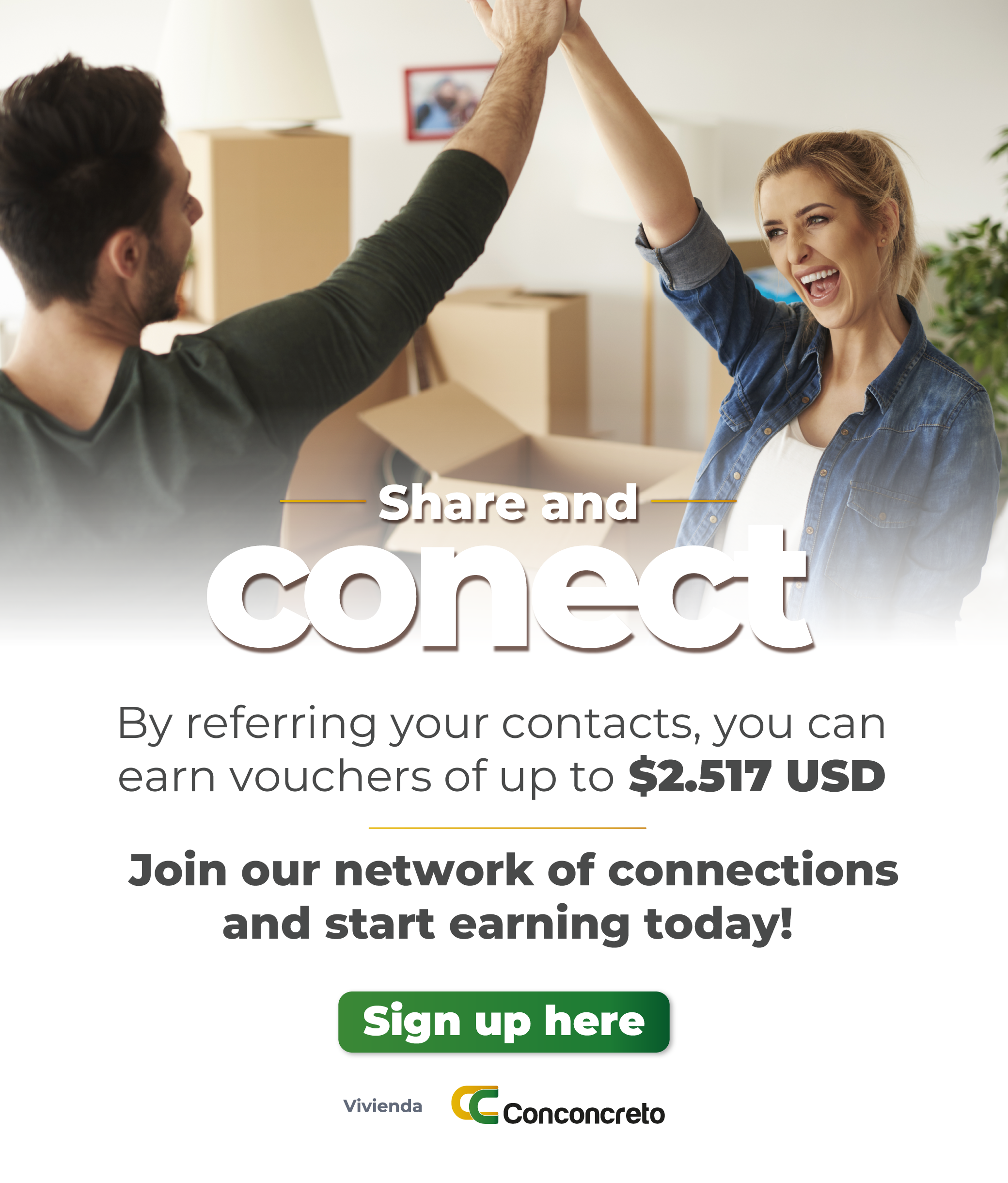 refiere a tus conocidos palmas y unete a nuestra red conconcreto palmas